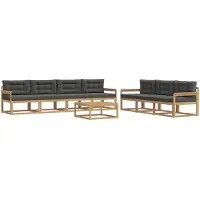 vidaXL Buiten bank set 7 st Wit en antracietkleurig