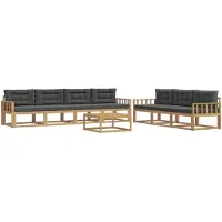 vidaXL Buiten bank set 7 st Wit en antracietkleurig
