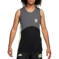 Nike Dri-FIT Starting 5 Top Heren Grijs - Zwart - Groen M