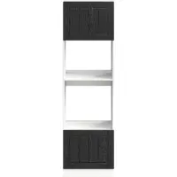 vidaXL Ovenkast PORTO, zwart, eikenlook, 60 x 57 x 207 cm