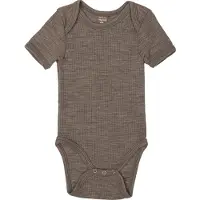 Smallstuff Romper Korte Mouw - Maat 56 - Merino Wol - Natur Melange