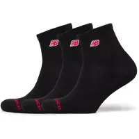New Balance Unisex Patch Logo Ankle 3 Pack Black Maat: M | Sportsokken Outlet | Unisex | Zwart