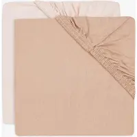 Jollein Hoeslaken Ledikant - 60x120cm - Jersey - Blush/Wild Rose - 2 stuks