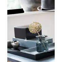 Mojoo Lux gelakte opbergdoos 19x19x7 cm Black