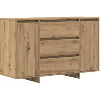 vidaXL Dressoir Artisan Eiken 120 x 41 x 75 cm Bewerkt hout
