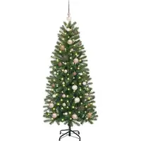 vidaXL Kunstkerstboom met 150 LED met standaard Groen 150 cm PE en PVC