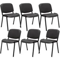 CLP Ken Set van 6 Bezoekersstoel grijs