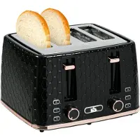 HOMCOM Broodrooster-Kunststof-29,3L x 27,6B x 18,9H cm-Zwart