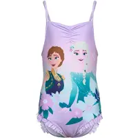 Frost Badpak Meisjes – Elsa & Anna – Paars – Maat 110/116 – Officiële licentie