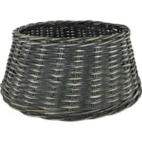 WDMT Rattan kerstboomrok ø 65 x 26 cm zwart