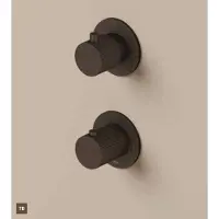 Hotbath Guy GY7009REXT Row afbouwdeel inbouwthermostaat met 2-weg stop-omstel tuscan bronze