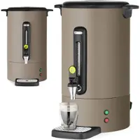 Hendi Percolator - roestvast staal - non-drip kraan - 14L - taupe - automatisch warmhouden