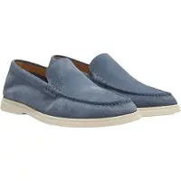 BOSS Suède loafers met reliëflogo Maat 44
