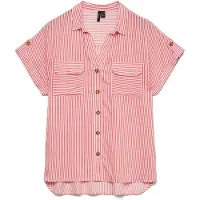 Vero Moda Blouse 'VMBumpy' rood / wit
