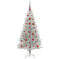 vidaXL Kerstboom Zilver 120 cm PET