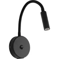 TK Lighting Wandlamp Lagos USB, zwart, Slaapkamer, metaal, Modern, wandlamp
