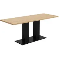 STILVORA uitschuifbare eettafel voor 6-8 personen, met een versterkte tafelblad, rechthoekige keukentafel, salontafel in eenvoudige stijl, natuurlijke houtkleur