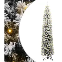 vidaXL Kunstkerstboom Groen 210 cm PVC en Staal en Kunststof