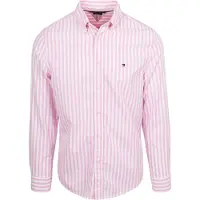 Tommy Hilfiger Overhemd 'FLEX' pink / wit