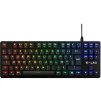 The G-Lab Bedraad Mechanisch Gaming toetsenbord Franse Azerty Keyz Platinium TKL Zwart