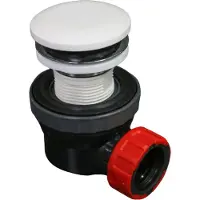 Zaro ruimtebesparende sifon met solid surface clickwaste mat wit