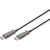 Digitus AK-330125-100-S HDMI-kabel HDMI / Glasvezel Aansluitkabel HDMI-A-stekker, HDMI-A-stekker 10.00 m Zwart 4K UHD