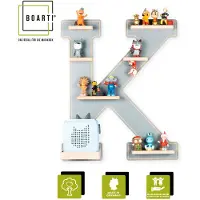 Boarti Houten letter K kinderplankje Toniebox figuren wandplank Tonies muziekdoosje