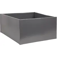 UNUS Plantenbak Bloembak Bloempot vierkant 80x80x40 cm antraciet inclusief vijverfolie