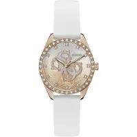 GUESS Analoog horloge 'AVA' goud / zilver / wit