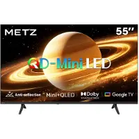 Metz 55 inch (140 cm) QD-MiniLED 2026 55MNH7000Z, mat scherm ultra, 60 Hz, Dolby Vision en Atmos, HDMI 2,1, Google TV