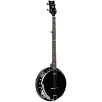 Ortega OBJ250-SBK Raven Series Satin Black banjo met gigbag