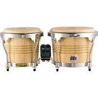 Meinl Percussion Free Ride Designer 6 3/4" & 8" Wood Bongos Natural