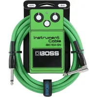 BOSS 10ft Angled/Straight Instrument Cable - Green