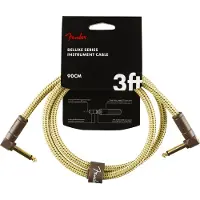 Fender DELUXE INSTRUMENT CABLE ANGLE/ANGLE 3' TWEED