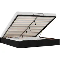 vidaXL Bedframe zonder matras 180x200 cm stof zwart