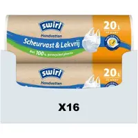 Swirl 16x Pedaalemmerzakken Met Handvat 20 Liter 20 Stuks