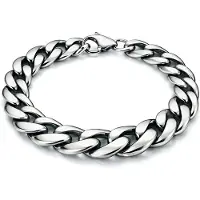 LGT JWLS Stalen heren armband Gourmette schakel Vintage 11mm-21cm