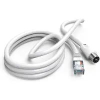 Hama Antennekabel, coax stekker - RJ45 stekker, 2,5 m, wit (75 dB, Antennekabel), Antennekabel