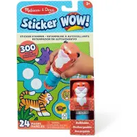 Melissa & Doug Sticker WOW! Activiteitenblok van 24 pagina's en stickerstamper, 300 stickers – Tijger