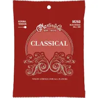Martin snarenset klassieke gitaar - M260 - bronze wound & clear nylon medium tension ball end