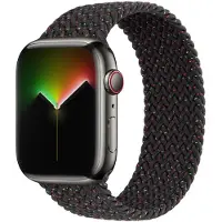 Apple Gevlochten solobandje voor de Watch | 44/45/46/49 mm - Maat 3 - Black Unity
