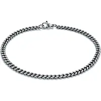 LGT JWLS Stalen heren armband Gourmet schakel Vintage 3mm-21cm
