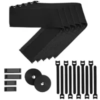 AROZZI Kabelmanagement Set - Sleeves - Clips - Klittenband - Zwart