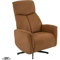 Label51 Fauteuil Helsinki - Cognac - Kunstleder - Manueel Verstelbaar