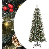 vidaXL Kunstkerstboom Groen 150 cm PVC en Plastic en Staal