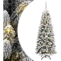 vidaXL Kunstkerstboom Wit 150 cm PVC en plastic en staal en PE