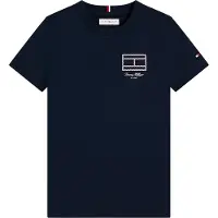 Tommy Hilfiger T-shirt met print - donkerblauw Jongens Katoen Ronde hals - maat 164