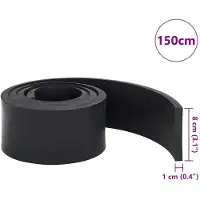 vidaXL Rubberen rand voor sneeuwploeg 150x8x1 cm zwart