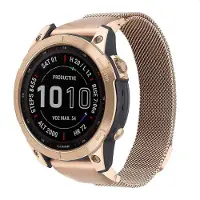 IMoshion QuickFit Milanees bandje - Garmin 22 mm aansluiting - Maat L/XL - Rose Gold