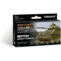 Vallejo val70204 - Model Color - WWII British Armour & Infantry Set 6 x 17 ml